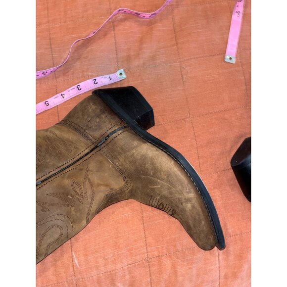 Durango Tan Leather Western Cowboy Boots Size 6.5 M Womens - Picture 8 of 11